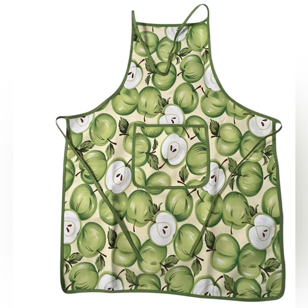 NWT GREEN APPLE PRINT KITCHEN APRON